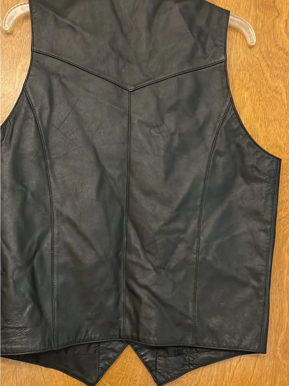 Cripple Creek Men's Black Leather Button Vest